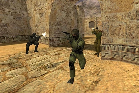 gameplay on map de_dust2 CT VS TT team